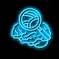 neurovascular surgery neon glow icon illustration