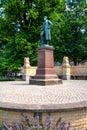 Neuruppin, Germany - Schinkel monument from 1883 on the church square Kirchplatz