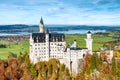 Neuschwanstein Castle in autumn Germany, Bavaria landscape