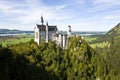 Neuschwanstein Castle, Bavaria Germany wide shot Royalty Free Stock Photo