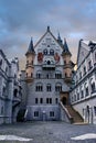 Neuschwanstein castle courtyard Royalty Free Stock Photo