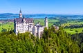 Neuschwanstein Castle  Germany  Europe. Beautiful view of fairytale castle in Munich vicinity Royalty Free Stock Photo