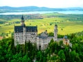 Neuschwanstein Castle, above the village of Hohenschwangau near F Royalty Free Stock Photo