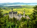 Neuschwanstein Castle, above the village of Hohenschwangau near F Royalty Free Stock Photo