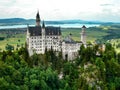 Neuschwanstein Castle, above the village of Hohenschwangau near F Royalty Free Stock Photo