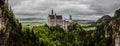 Neuschwanstein Castle panorama, Bavaria, Germany Royalty Free Stock Photo