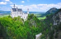 Neuschwanstein Castle at the Summer, Bavaria, Germany Royalty Free Stock Photo