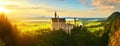 Neuschwanstein castle in summer,Bavaria, Germany Royalty Free Stock Photo