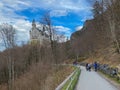 Neuschwanstein Castle, a 19th-century palace on the foothills of the Alps