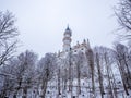 Neuschwanstein Castle in winter landscape. Germany Royalty Free Stock Photo