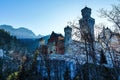 Neuschwanstein Fairytale Castle, looking up at the palace. Bavarian Alps, Germany, Europe. Royalty Free Stock Photo