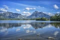 Neuschwanstein at Forggensee lake