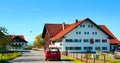 Neuschwanstein on the way to Germany, the blue sky and white clouds are good weather Royalty Free Stock Photo