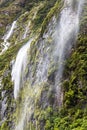 New Zealand South Island - Waterfalls at Milford Sound Royalty Free Stock Photo