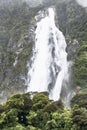 New Zealand South Island - Waterfalls at Milford Sound Royalty Free Stock Photo