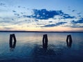 Neusiedl see in Austria. Royalty Free Stock Photo