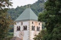 Tower of the Neustift Monastery in Vahrn near Brixen in South Tyrol, Italy Royalty Free Stock Photo