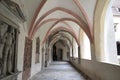 In the cloister of the Neustift Monastery in Vahrn near Brixen in South Tyrol, Italy Royalty Free Stock Photo