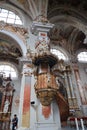Priest's pulpit of Neustift Abbey in Vahrn near Brixen in South Tyrol, Italy Royalty Free Stock Photo