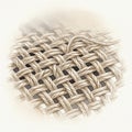 Neutral Beige Woven Texture with Knotted Strand and Light Background Royalty Free Stock Photo