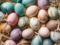 Neutral color easters background. Concept of happy easter day