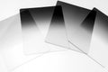 Neutral density and graduated neutral density filters used in camera for photography