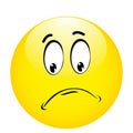Neutral emoticon. Indifferent emoji vector illustration. Royalty Free Stock Photo