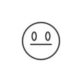 Neutral Face emoji line icon