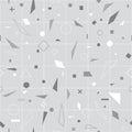 Neutral gray colors simple geometric shapes seamless pattern