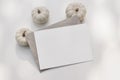 Neutral Halloween stationery. Mockup scene with blank horizontal greeting card, invitation, craft envelope. Little white