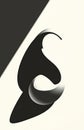 Neutral minimalist geometry background. Modern abstract design