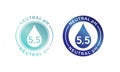 Neutral pH balance logo icon for shampoo or cream.