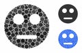 Neutral smiley Composition Icon of Round Dots