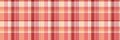 Neutral tartan seamless pattern, repeatable patterns background textile fabric. Product vector texture plaid check in red and