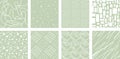 Neutrals color abstract seamless pattern set. Endless geometric linear basic shapes print. Trendy neutral colors