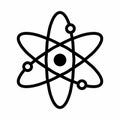 Neutron Atom, Sains Symbol Icon Outline Vector
