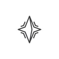 Neutron star line icon