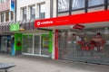 Neuwied, Germany - April 3, 2020: closed vodafone shops in the c