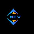 NEV abstract technology logo design on Black background. NEV creative initials letter logo concept Royalty Free Stock Photo