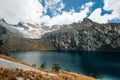Nev Churup Summit and Laguna, Huascaran National Park in the Andes, South America Royalty Free Stock Photo