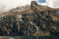 Nev Churup Summit and Laguna, Huascaran National Park in the Andes, South America