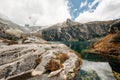 Nev Churup Summit and Laguna, Huascaran National Park in the Andes, South America