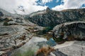 Nev Churup Summit and Laguna, Huascaran National Park in the Andes, South America