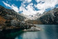Nev Churup Summit and Laguna, Huascaran National Park in the Andes, South America. Royalty Free Stock Photo
