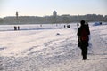 The Neva river panorama in Saint-Petersburg, Russia Royalty Free Stock Photo