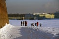 The Neva river panorama in Saint-Petersburg, Russia Royalty Free Stock Photo