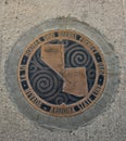 Nevada and Arizona Border Plaque On The Hoover Dam Bypass Bridge Royalty Free Stock Photo