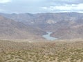 Nevada Arizona Desert and Colorado River Royalty Free Stock Photo