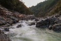 Fast flowing rapids on the South Yuba River Royalty Free Stock Photo
