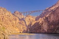 Nevada Desert Landscape with Bridge in the Morning Royalty Free Stock Photo